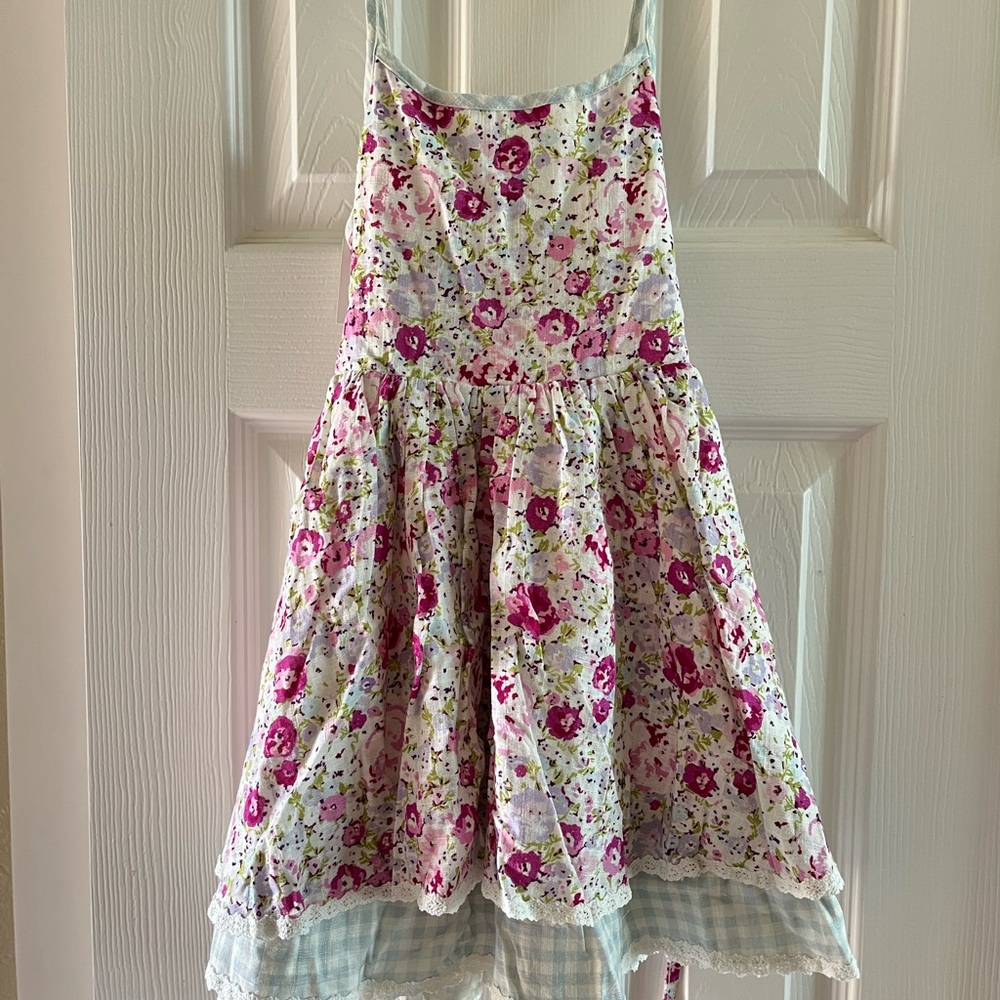 Floral Sundress with Lace Trim
